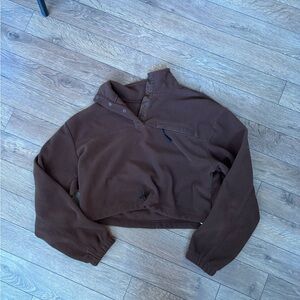 Cropped Fleece Quarter Zip